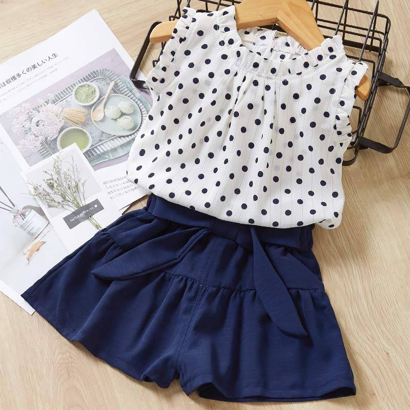 Breathable Summer Cotton Girl's Clothing Set