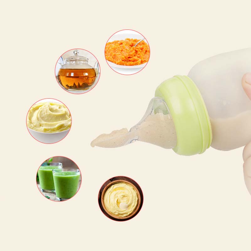 Spoon Style Silicone Baby Feeding Bottle