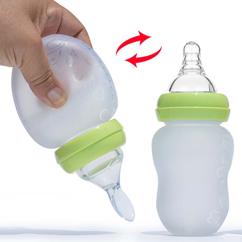 Spoon Style Silicone Baby Feeding Bottle