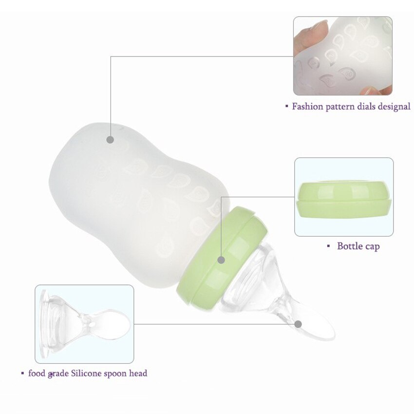 Spoon Style Silicone Baby Feeding Bottle