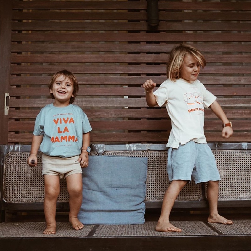 Animals Fruits Foods Printed O Neck Baby T-Shirt