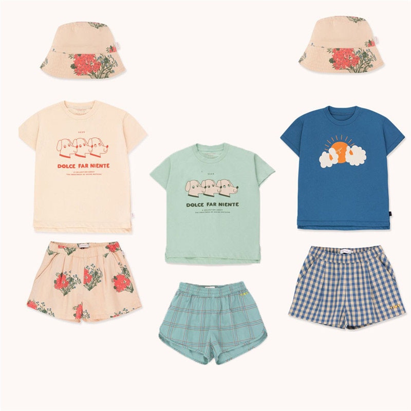 Animals Fruits Foods Printed O Neck Baby T-Shirt