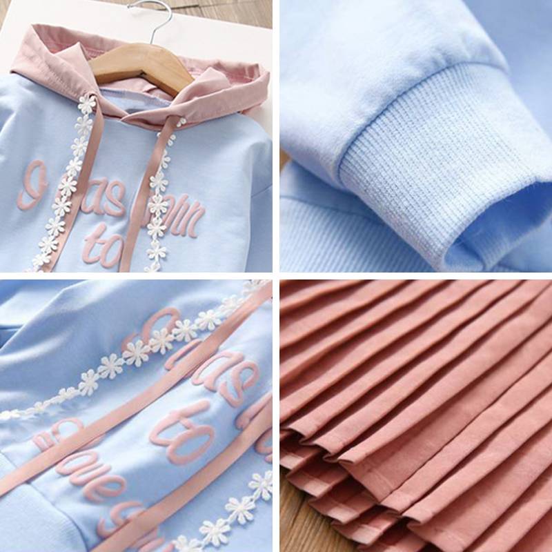 Colorful Girl's Hooded Dresses