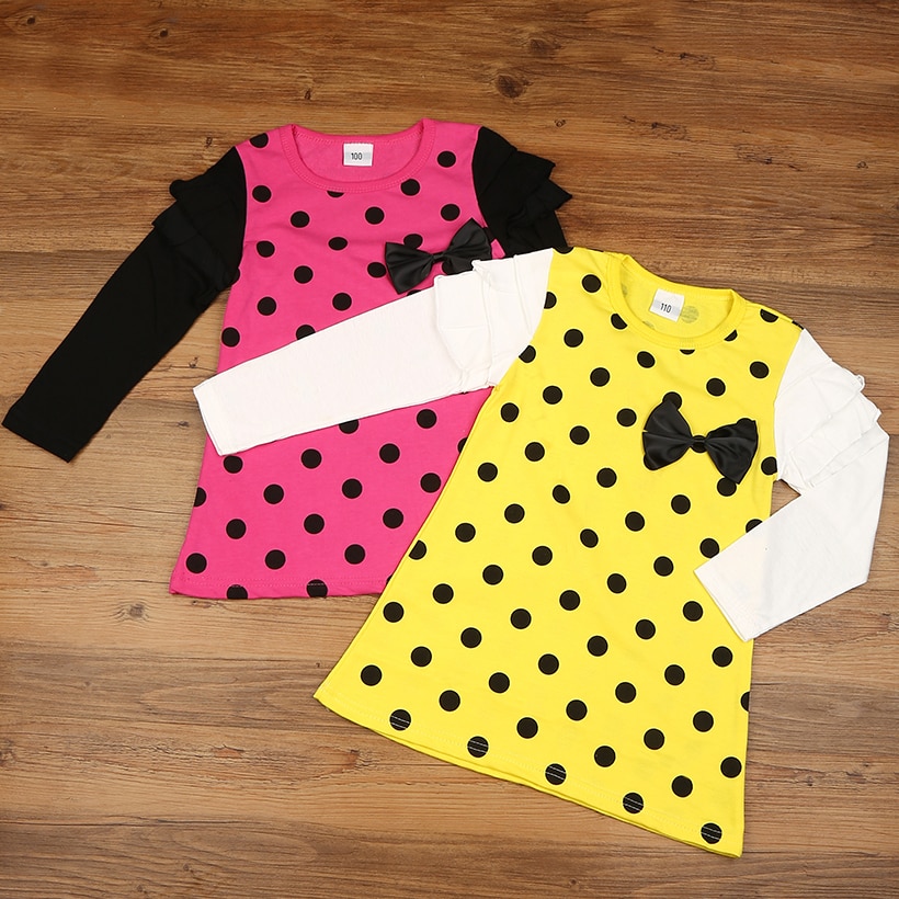 Girls Polka Dot Printed Dress