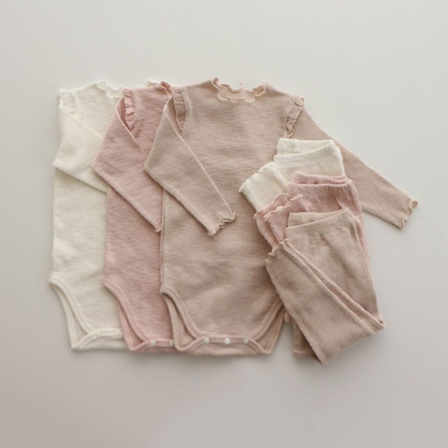 Baby Girl's Solid Clothing Set