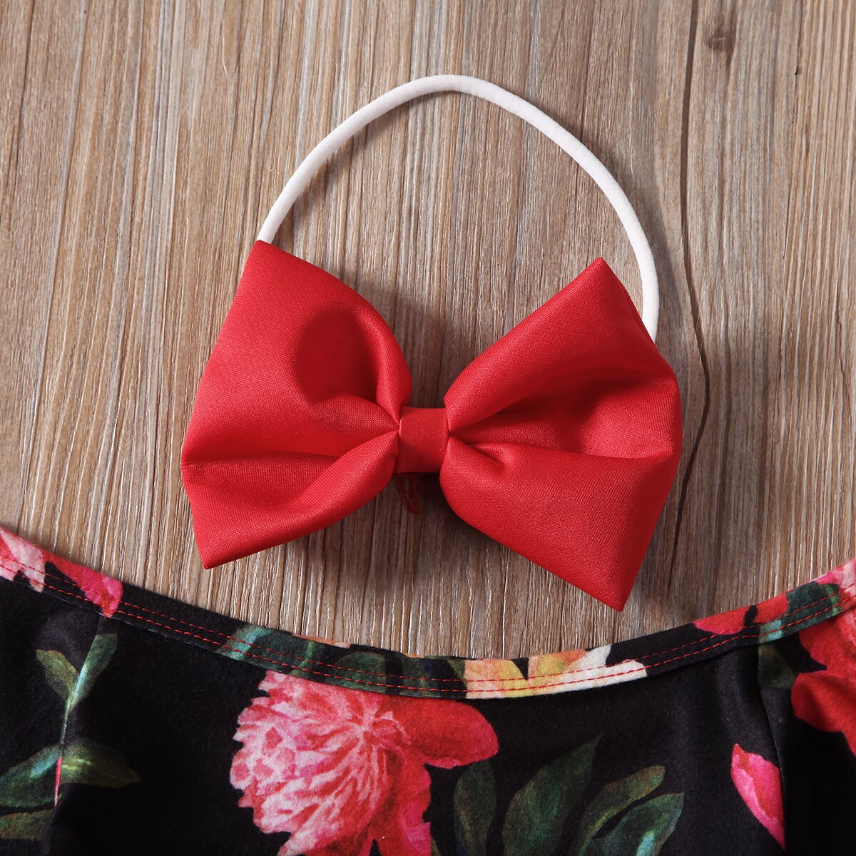 Baby Girl's Floral Printed Clothing Set