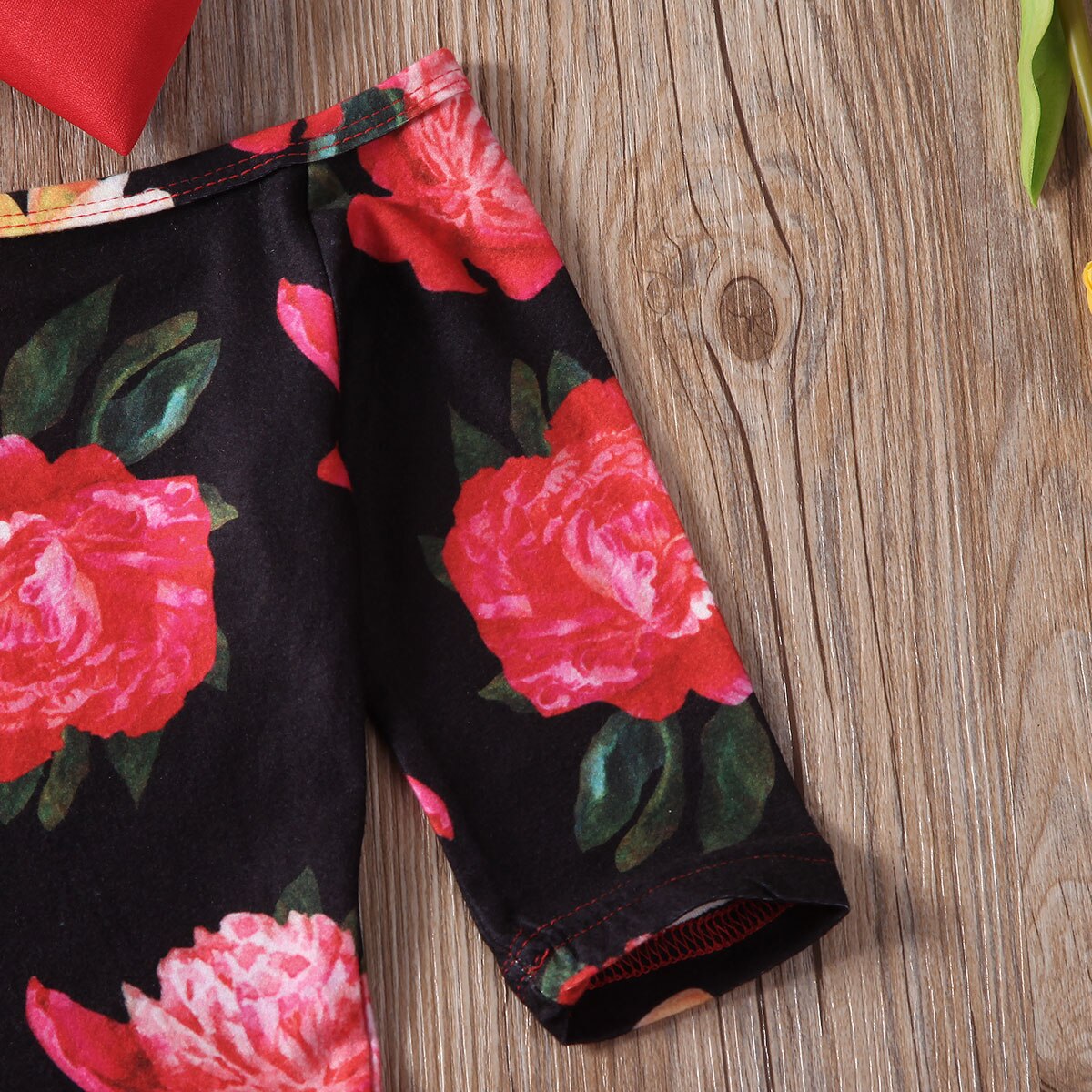 Baby Girl's Floral Printed Clothing Set