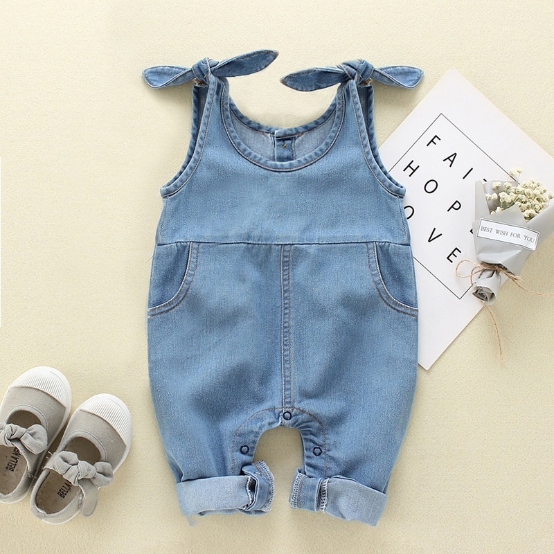 Summer Baby Girl's Denim Romper