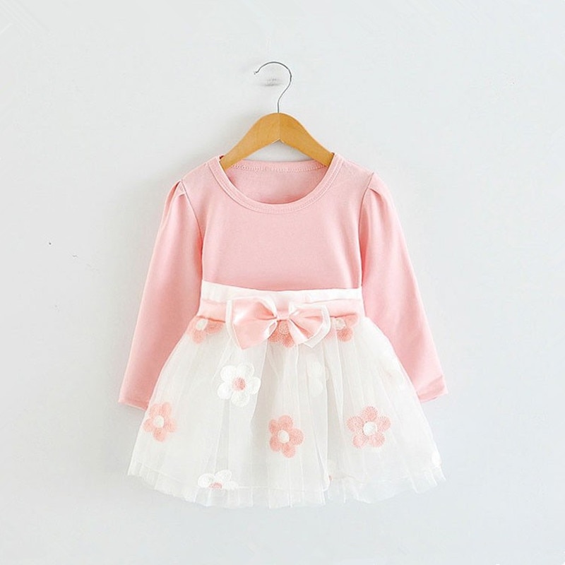 Floral Long Sleeved Baby Girl's Dress