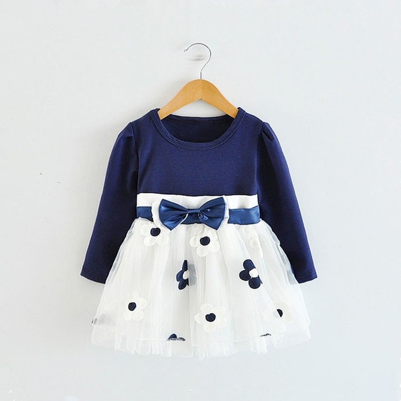 Floral Long Sleeved Baby Girl's Dress