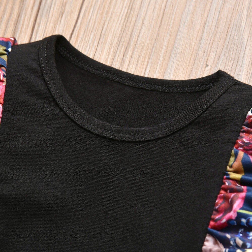 Baby Girl's Floral Print Romper and Pants 2 Pcs Set